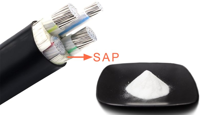 Sève de polymères super absorbants pour l'étanchéité des câbles optiques
