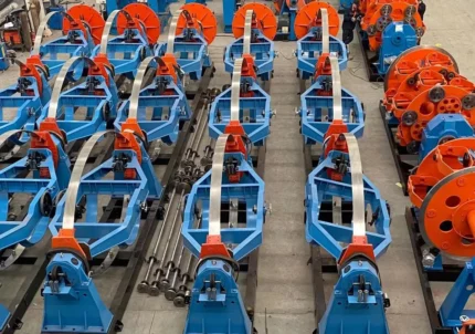 Bow Type Laying Up Machine high-speed skip stranding machine in modern cable factory for ABC overhead and power cables