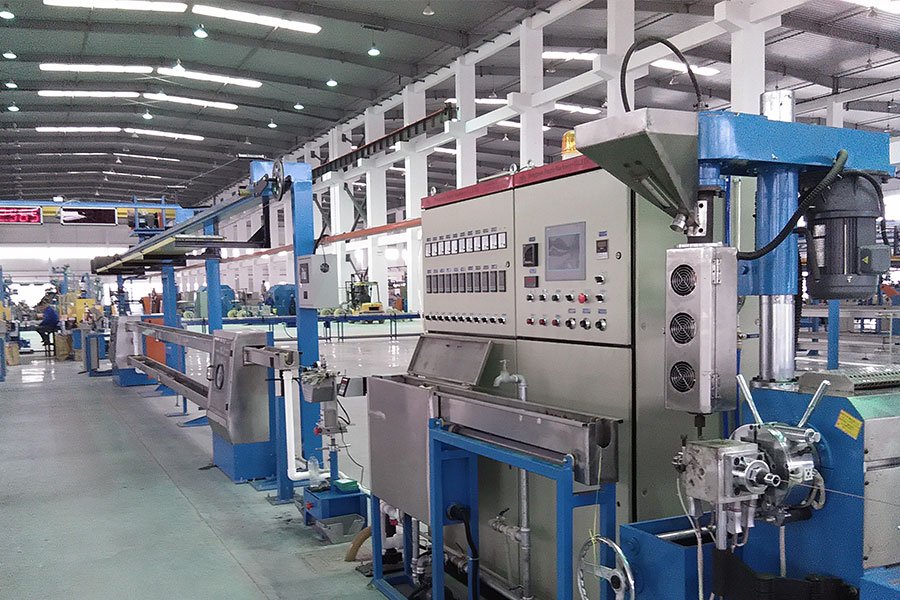 Insulation and Sheathing Extrusion Production Line in modern cable factory