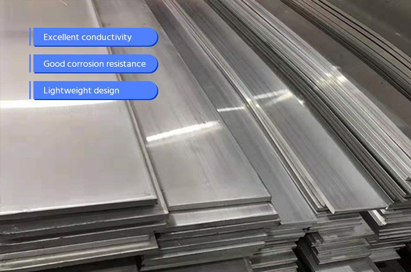 Precision aluminum flat busbar and strap conductors – typical high-conductivity products from RLB Conform continuous extrusion lines