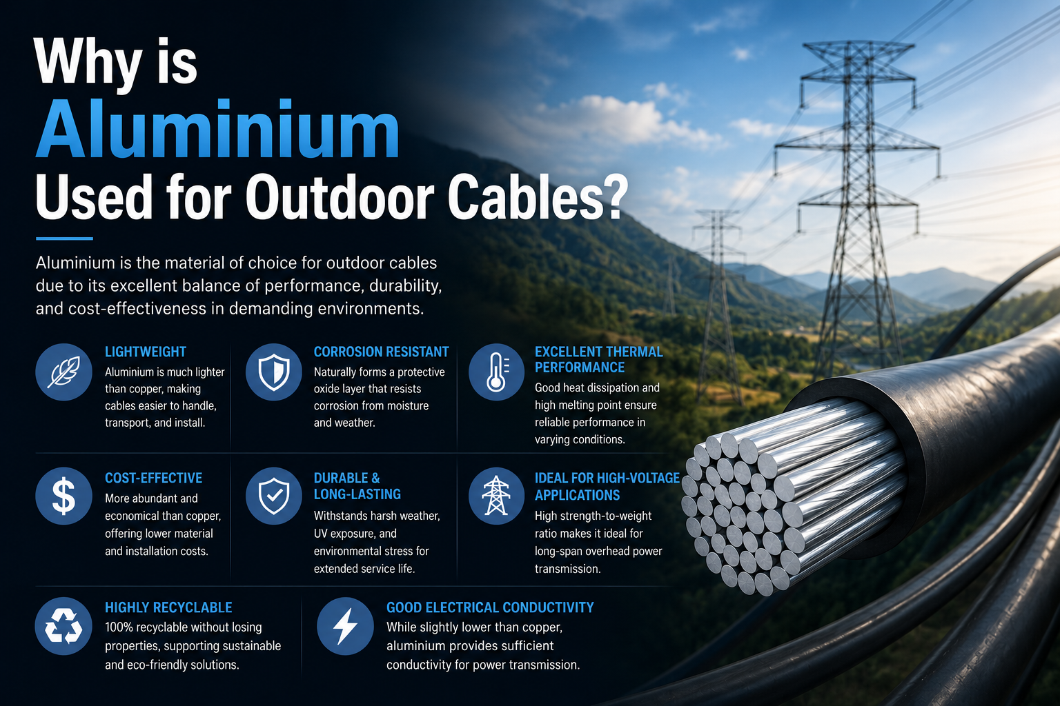 Why is Aluminium Used for Outdoor Cables