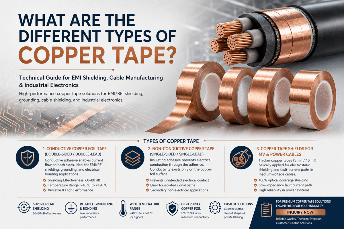 What are the different types of Copper Tape