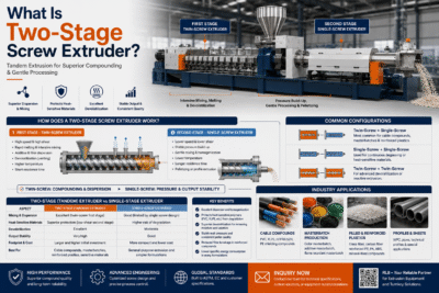 Extrudeuse à vis à deux étages
