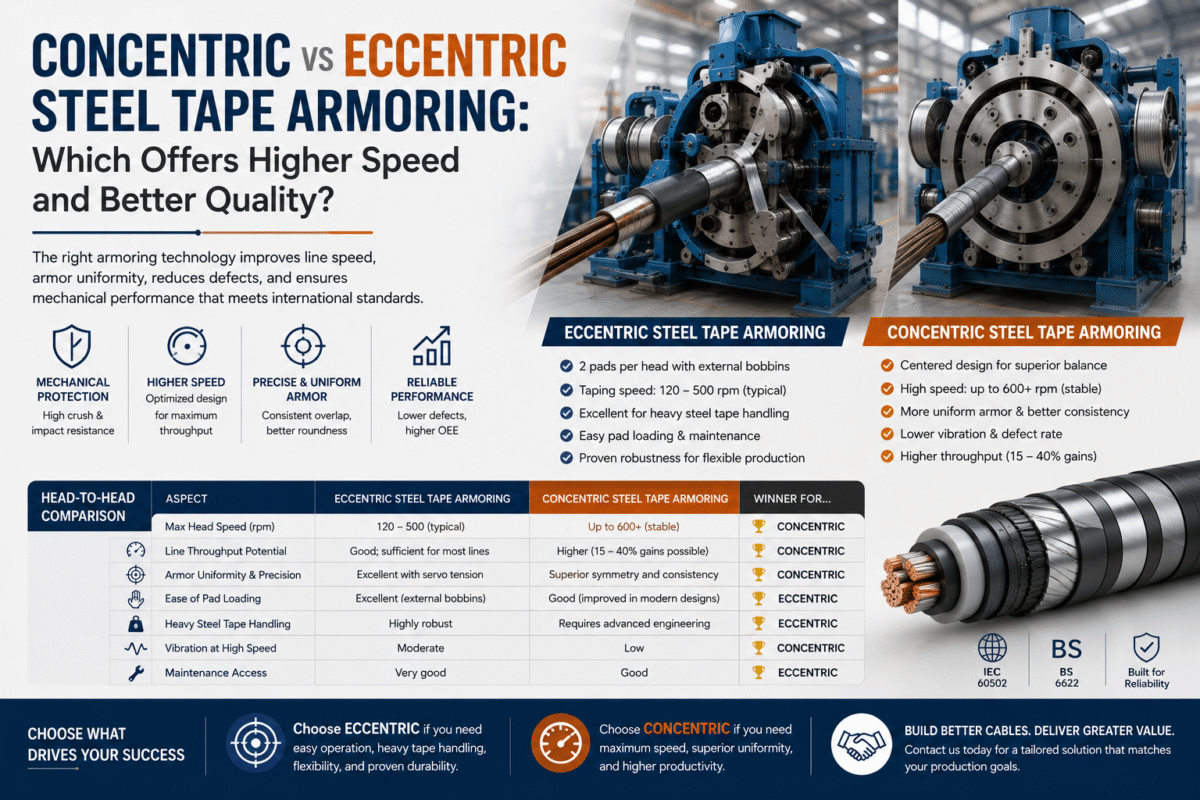 Concentric vs Eccentric Steel Tape Armoring Which Offers Higher Speed and Better Quality