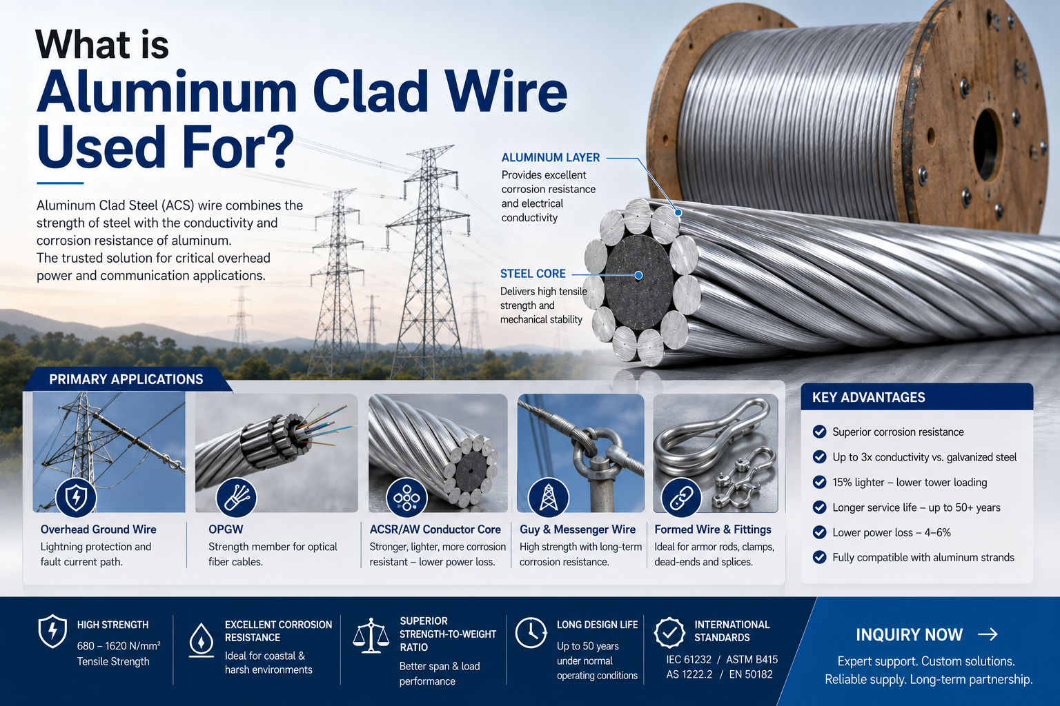 What is Aluminum Clad Wire Used For