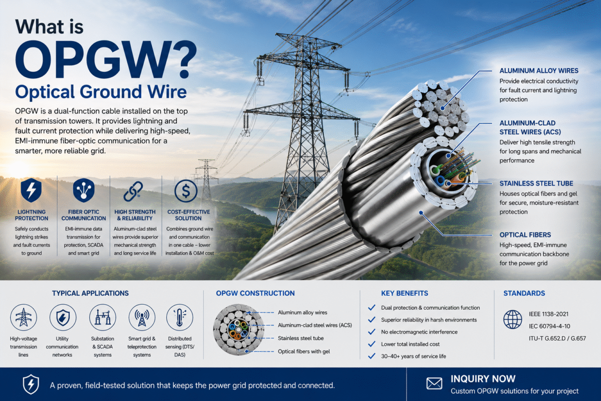 What is Optical Ground Wire (OPGW)-doingcable