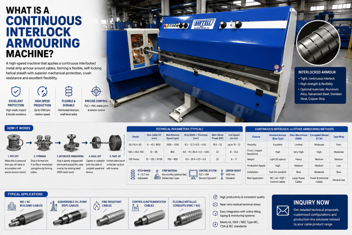 What is Continuous Interlock Armouring Machine-doingcable