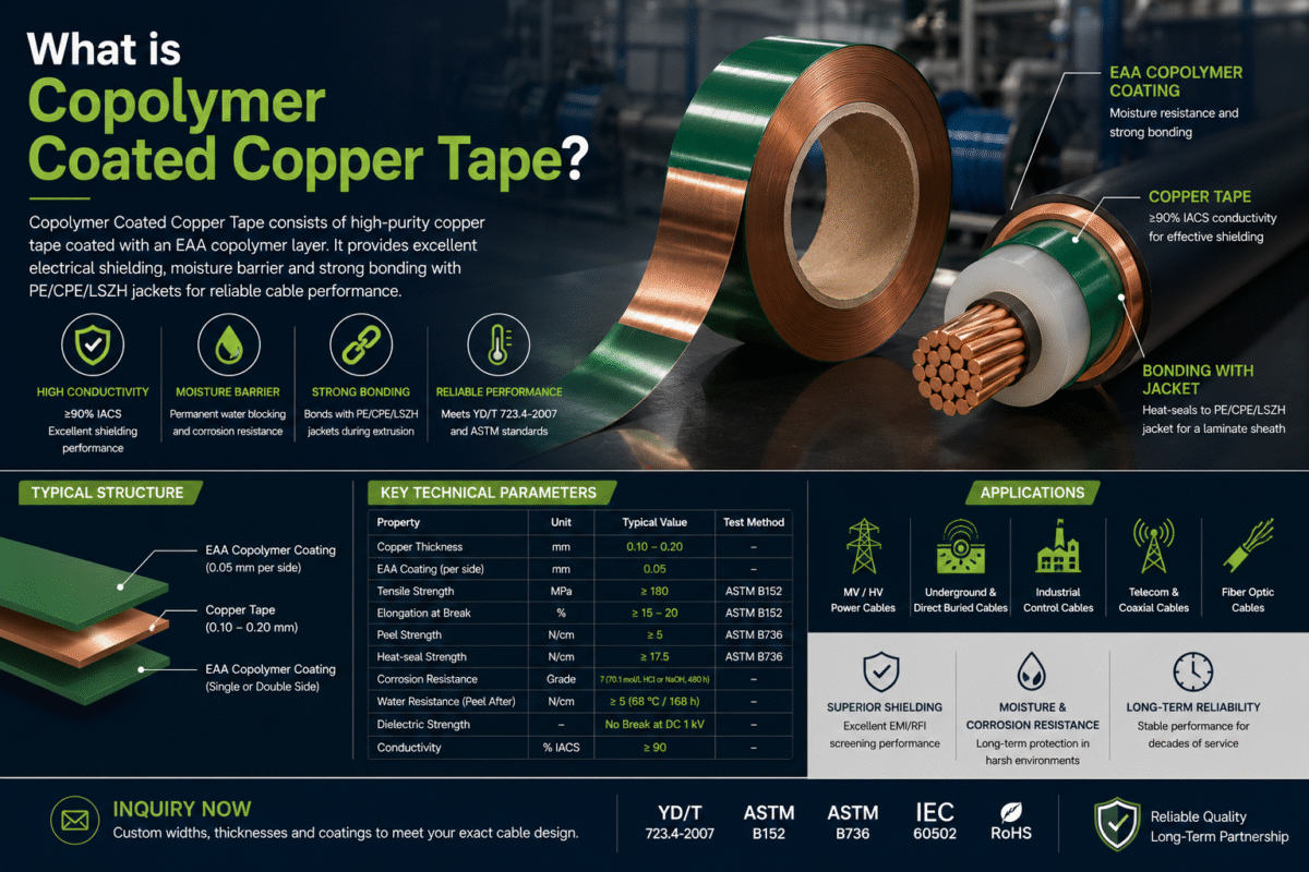 What is Copolymer Coated Copper Tape-doingcable
