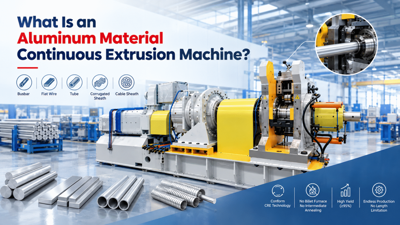 What is Aluminum Material Continuous Extrusion Machine-doingcable