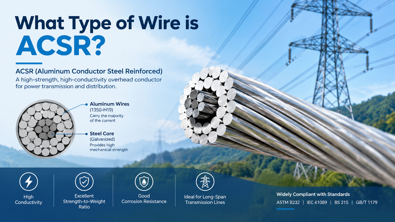 What type of wire is ACSR-doingcable